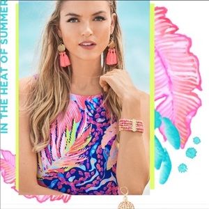 Lilly Pulitzer Gold Tassel Earrings NWT